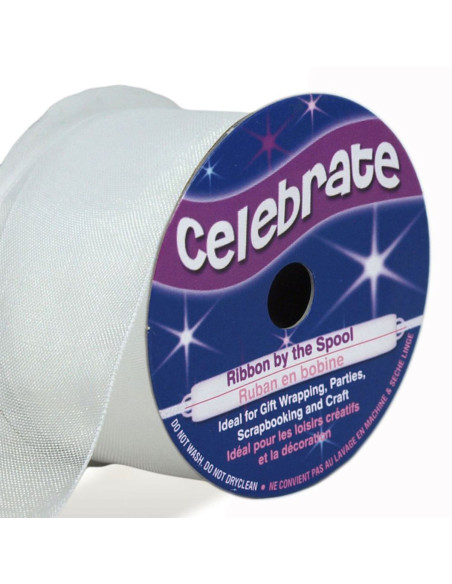 Ruban organza Celebrate blanc - 32 mm x 5 m