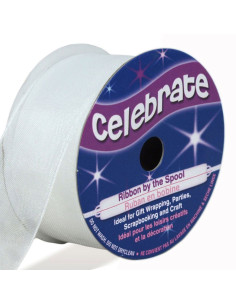 Ruban organza Celebrate blanc - 25 mm x 5 m