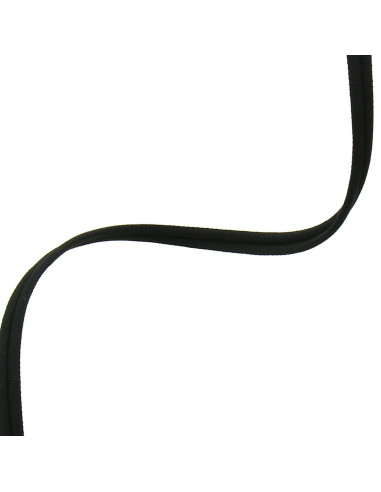 Cordon double passepoil recouvert mat - Noir