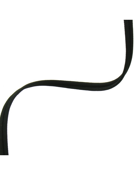 Cordon double passepoil recouvert mat - Noir