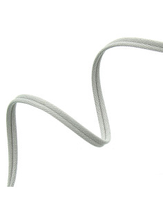 Cordon double passepoil recouvert mat - Gris