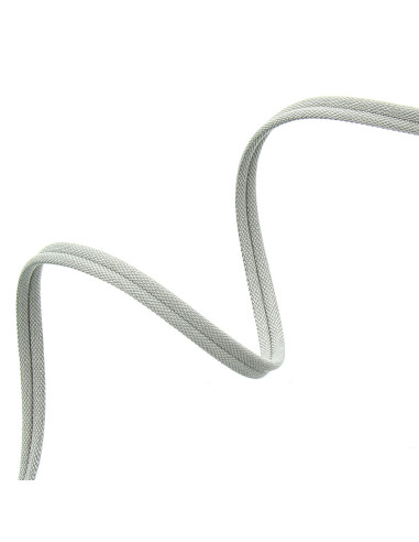 Cordon double passepoil recouvert mat - Gris