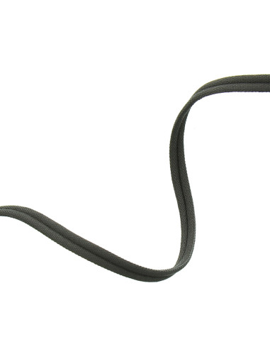 Cordon double passepoil recouvert mat - Gris anthracite