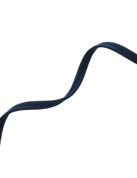 Cordon double passepoil recouvert mat - Bleu marine