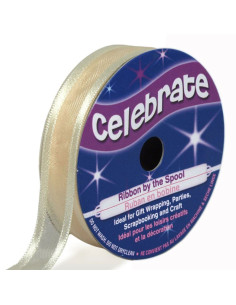 Ruban organza Celebrate crème - 12 mm x 5 m