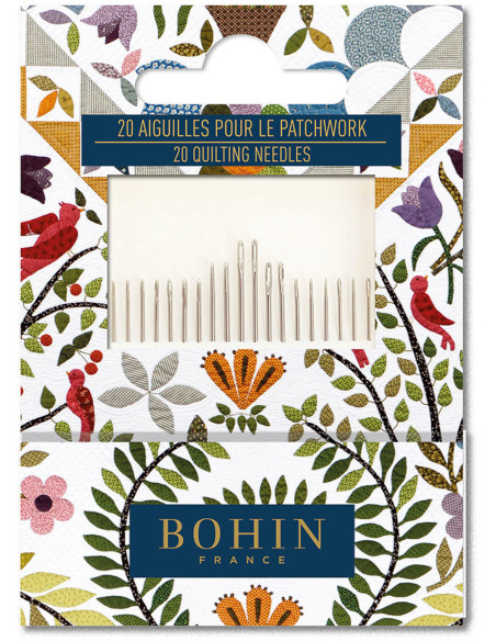 Carnet de 20 aiguilles pour le patchwork Bohin