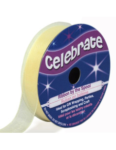 Ruban organza Celebrate crème - 12 mm x 6 m