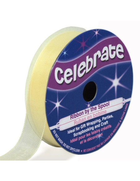 Ruban organza Celebrate crème - 12 mm x 6 m