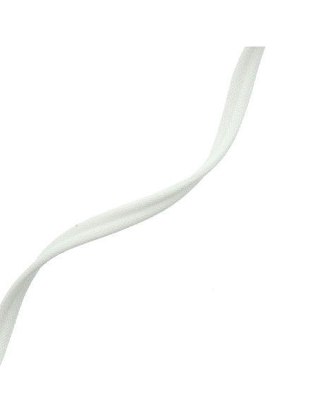 Cordon double passepoil recouvert mat - Blanc