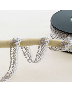 Dentelle feston 10mm  - Gris 2