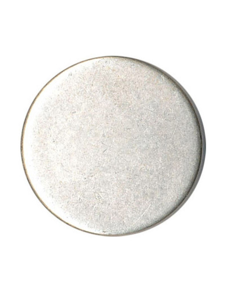 Bouton plat à queue - Argent vieilli