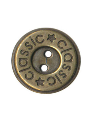 Bouton 2 trous - Classic - Bronze