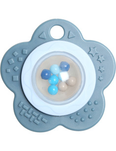 Anneau de dentition hochet bébé - Bleu vintage