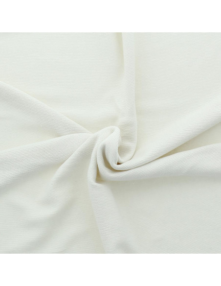 Tissu maille tricotée jersey endroit - Écru