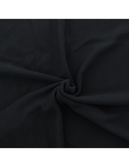Tissu maille tricotée jersey endroit - Noir