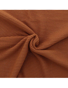 Tissu maille tricotée jersey relief - Ecureuil
