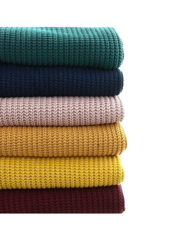 Tissu maille tricotée jersey relief - Ecureuil