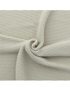 Tissu maille tricotée jersey relief - Beige clair