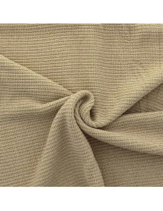Tissu maille tricotée jersey relief - Sable