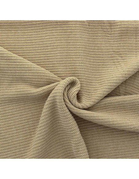 Tissu maille tricotée jersey relief - Sable
