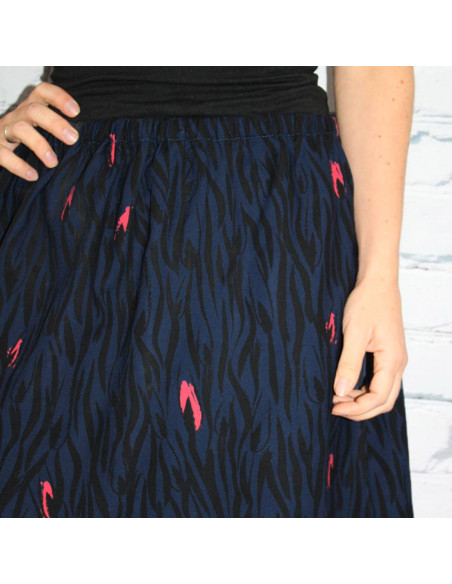 Tissu crêpe de viscose Zébra bleu - Églantine & Zoé