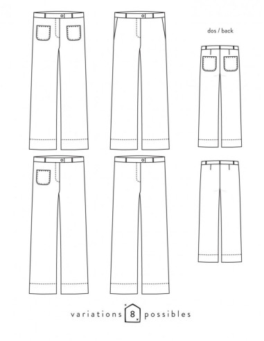 Patron de pantalon Allure - Atelier Scämmit