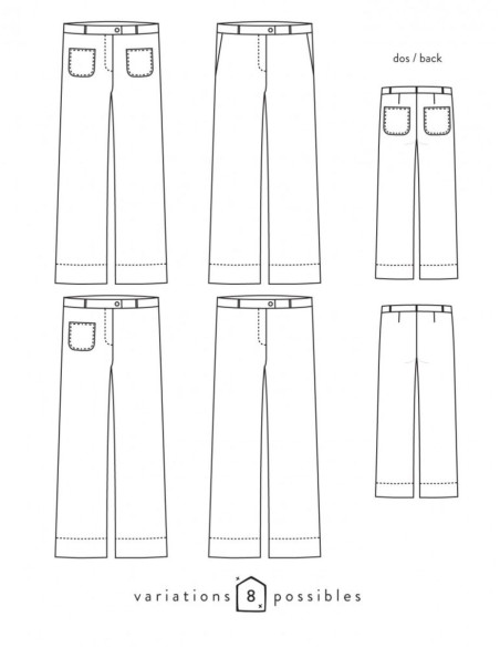 Patron de pantalon Allure - Atelier Scämmit