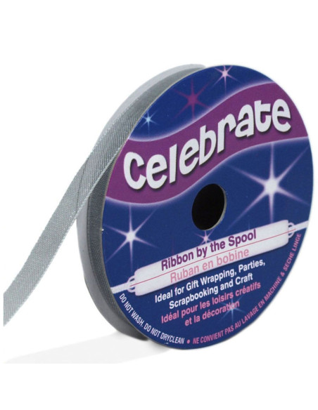 Ruban organza Celebrate argent - 6 mm x 8 m