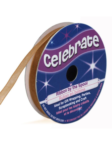 Ruban organza Celebrate or - 6 mm x 8 m