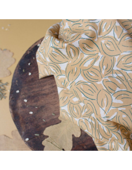 Tissu gaze de coton Petal Mustard - Atelier Brunette