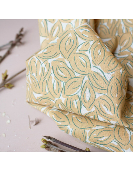 Tissu gaze de coton Petal Mustard - Atelier Brunette
