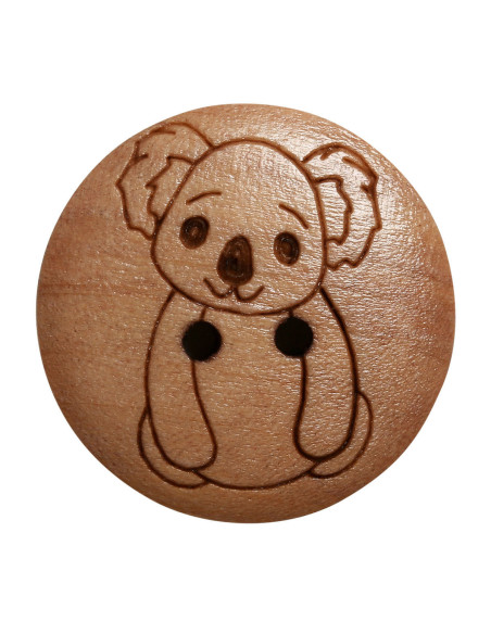 Set de 8 boutons bois 17 mm - Koala