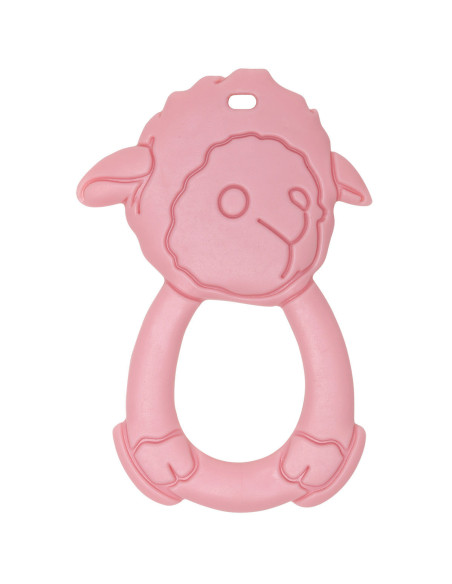 Anneau de dentition pour bébés - Mouton rose