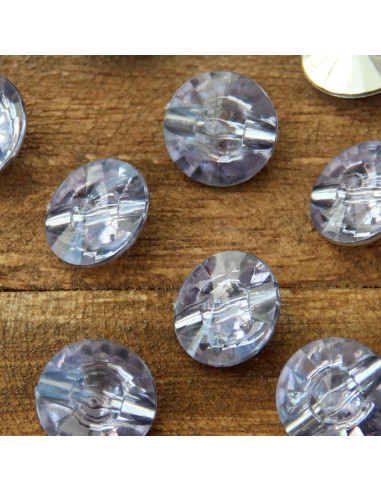 Set de 8 boutons à queue Cocktail 18 mm - Gris