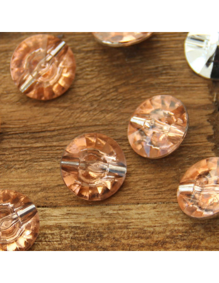 Set de 8 boutons à queue Cocktail 18 mm - Vieux rose