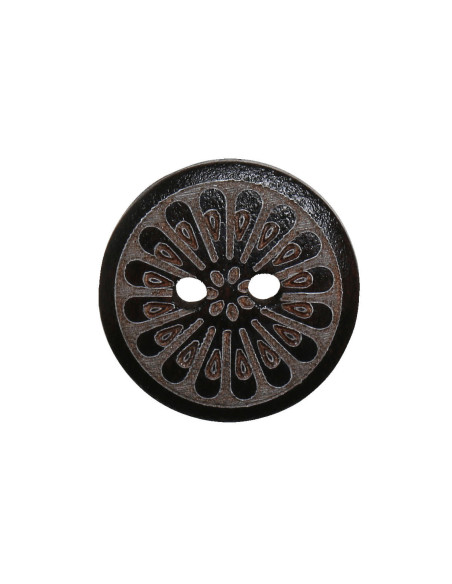 Paquet de 8 boutons en bois marguerite 15 mm