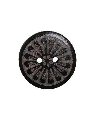 Paquet de 8 boutons en bois marguerite 18 mm