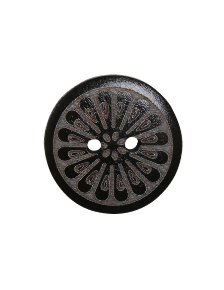 Paquet de 8 boutons en bois marguerite 18 mm