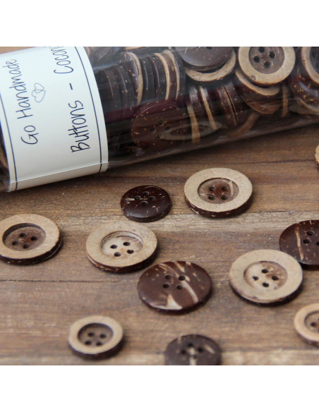 Paquet de 8 boutons coco classic 18 mm