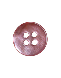 Set de 8 boutons 4 trous nacre 12 mm - Rose 2