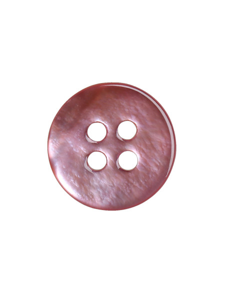 Set de 8 boutons 4 trous nacre 12 mm - Rose
