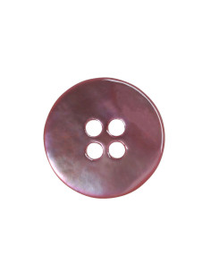 Set de 8 boutons 4 trous nacre 15 mm - Rose 2