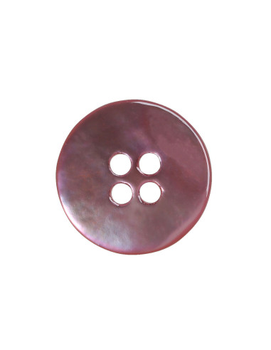 Set de 8 boutons 4 trous nacre 15 mm - Rose