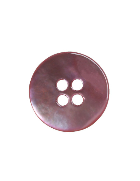 Set de 8 boutons 4 trous nacre 15 mm - Rose