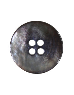 Set de 8 boutons 4 trous nacre 18 mm - Noir 2
