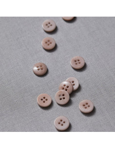 Bouton corozo plat - Sable chaud