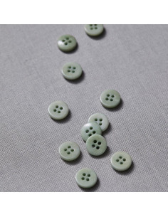 Bouton corozo plat - Vert menthe