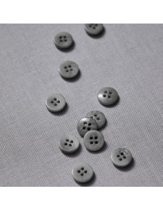 Bouton corozo plat - Gris