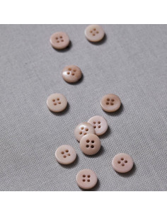 Bouton corozo plat - Rose poudré