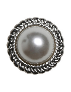 Set de 4 boutons Perle 21 mm - Argent 2